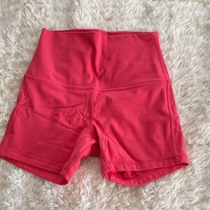 Glaze Pink High Waisted Lululemon Align Shorts 4in